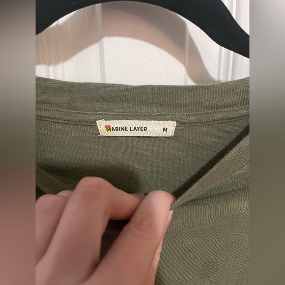 Marine Layer Pullover Crewneck Long Sleeve Green Medium - Picture 2 of 3